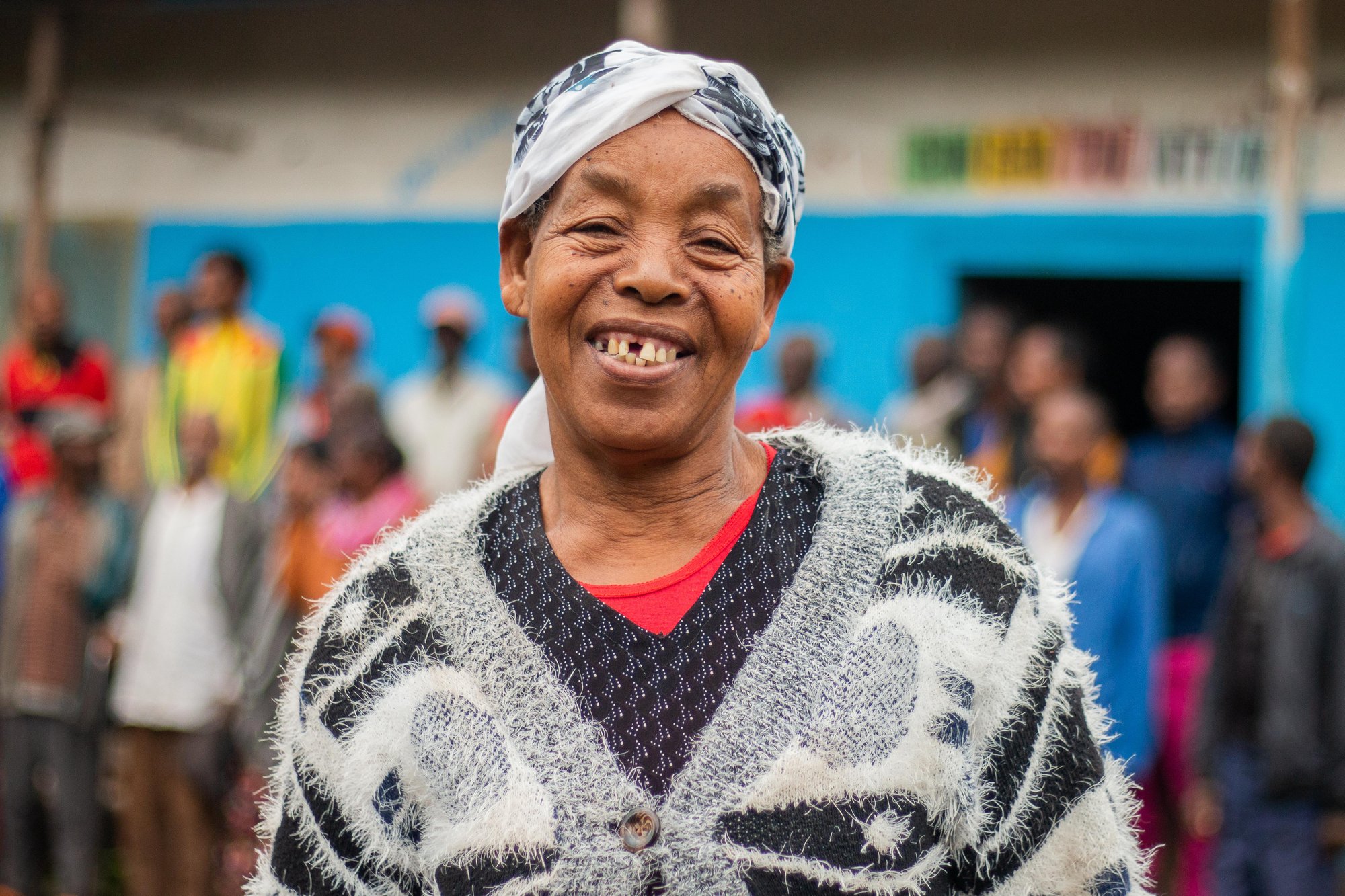 Ethiopian Woman Smiling at Camera